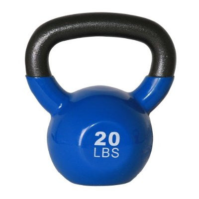 GoFit 20-Pound Blue Kettlebell with Vinyl Coating